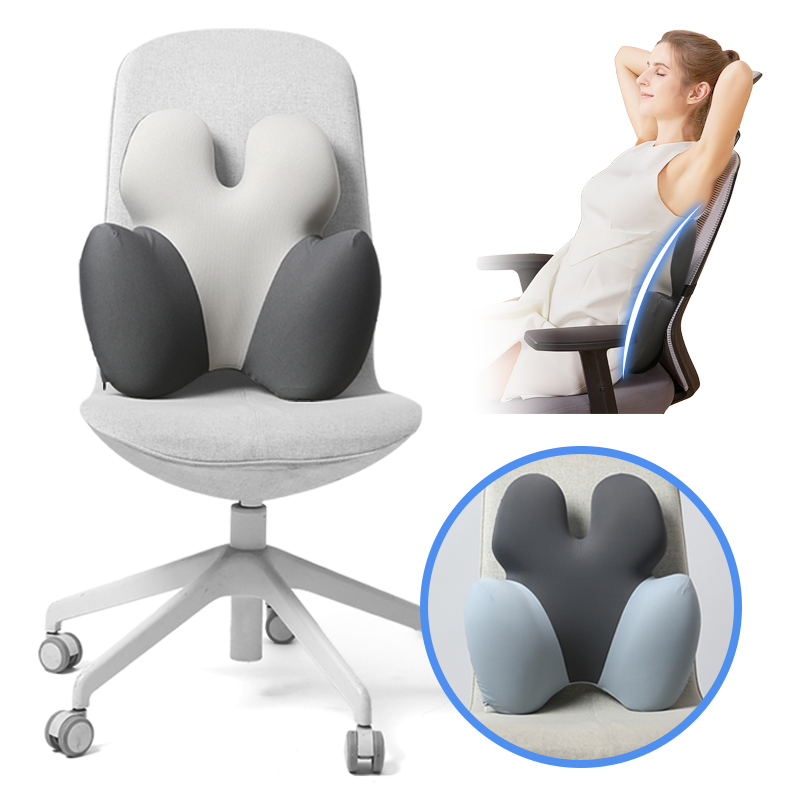 Comfort Portable Pain Relief Orthopedic Memory Foam Lumbar Cushion Ergonomic Back Support Cushion for Office Chair