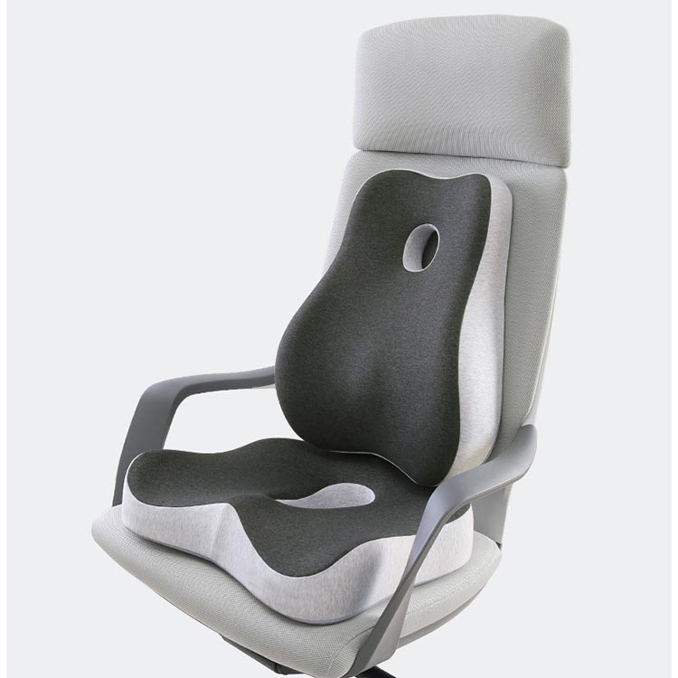 Memory Foam Office Chair Cushion Car Seat Support Waist Pillow Massage Lumbar Orthopedic Pillow Set