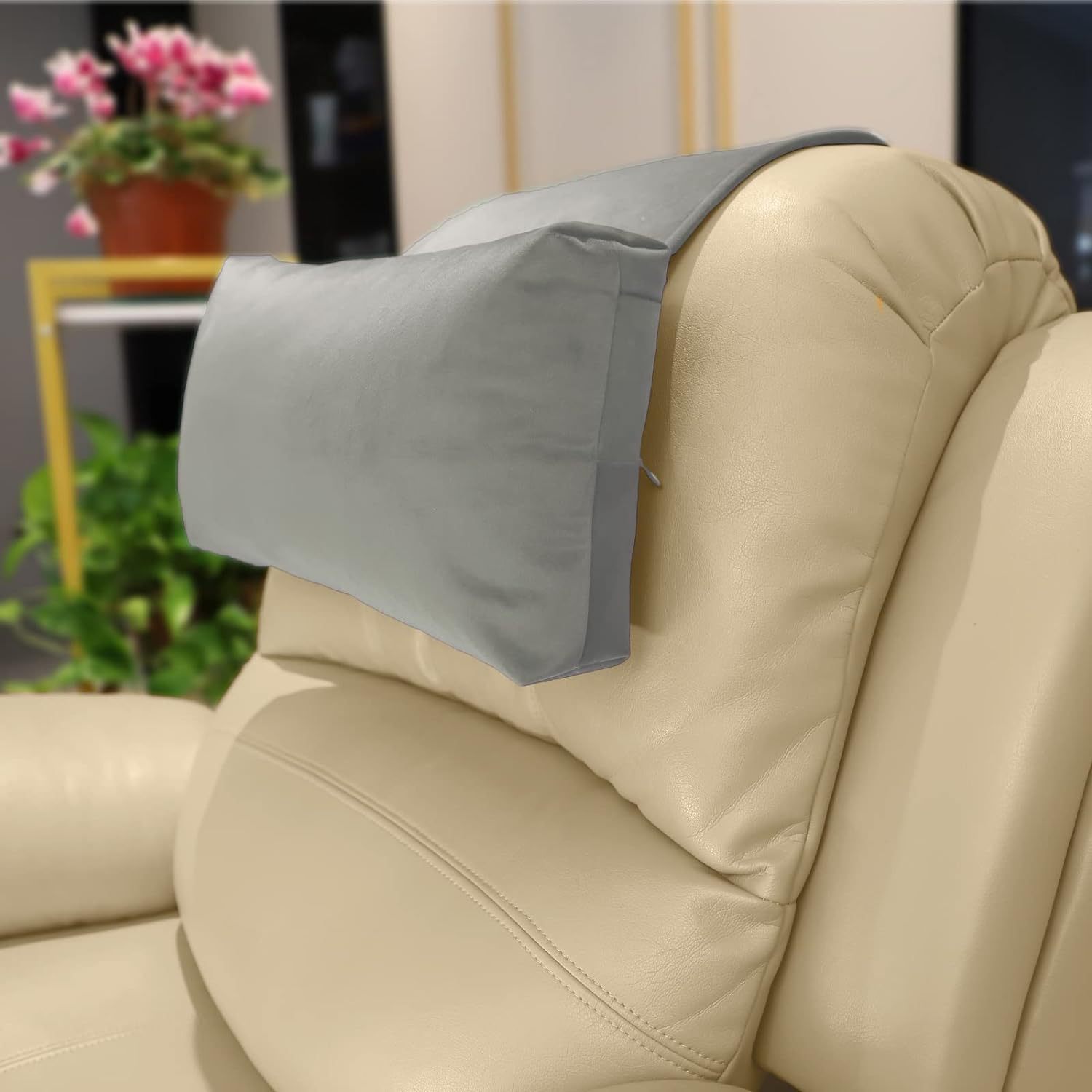 New Stylish Flannel Recliner Headrest Anti- Base Memory Foam Adjustable Fixed Neck Support Universal Fit Car Neck Pillow