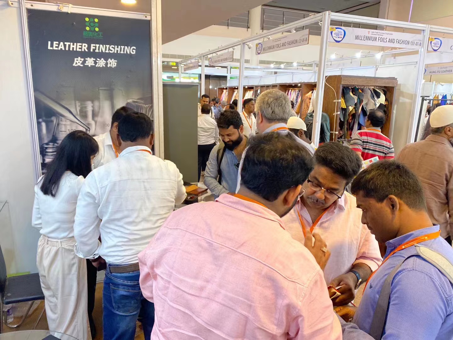 Interacting with clients at exhibition