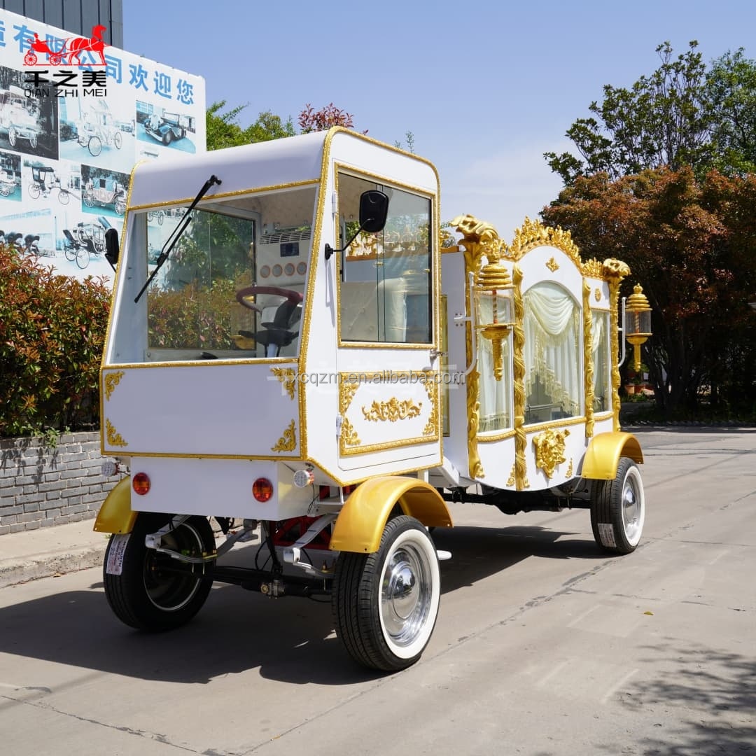 Manufacturer Customized Luxury Hearse Car for Funeral Procession Black Coffin Mortuary Van Service Car on Sale