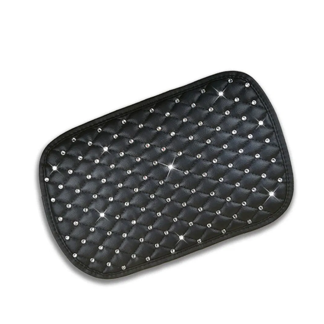 Customizable Leather Car Armrest Cushion with Embroidery Design