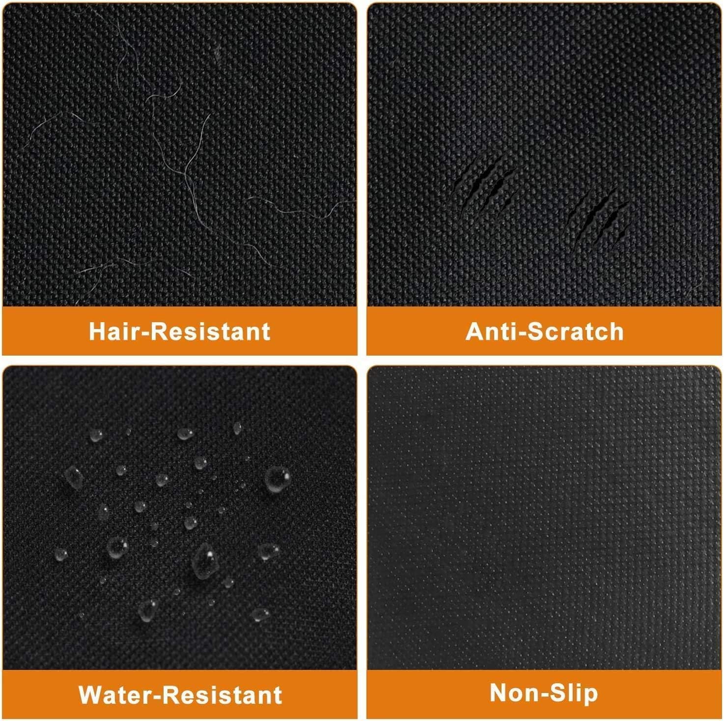 Waterproof 600D Oxford Fabric Foldable Dog Seat Cover for Pets Cats Small Animals Solid Black Luxury Car Rear Back Seat