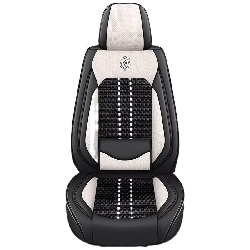 Luxury Full Set Car Seat Cover Custom Logo Breathable Interior Accessory Universal Napa Leather Fit Polo CR-V Accord Fit Civic
