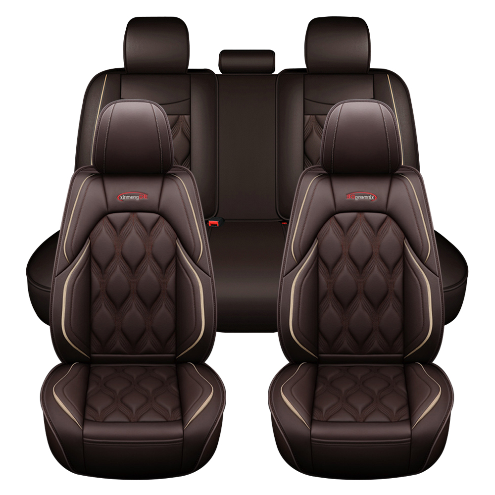 Muchkey Business Style Car Seat Protector Polyester Universal Car Seat Leather Cover Set Waterproof Universal Size Seat Cover