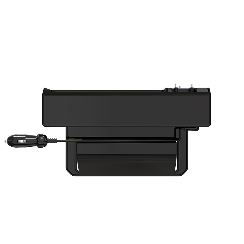 Car Seat Gap Filler Organizer With 2 USB Ports and 3 Charging Cable of Type C, 8 Pin, Micro Multi-functional Storage Box