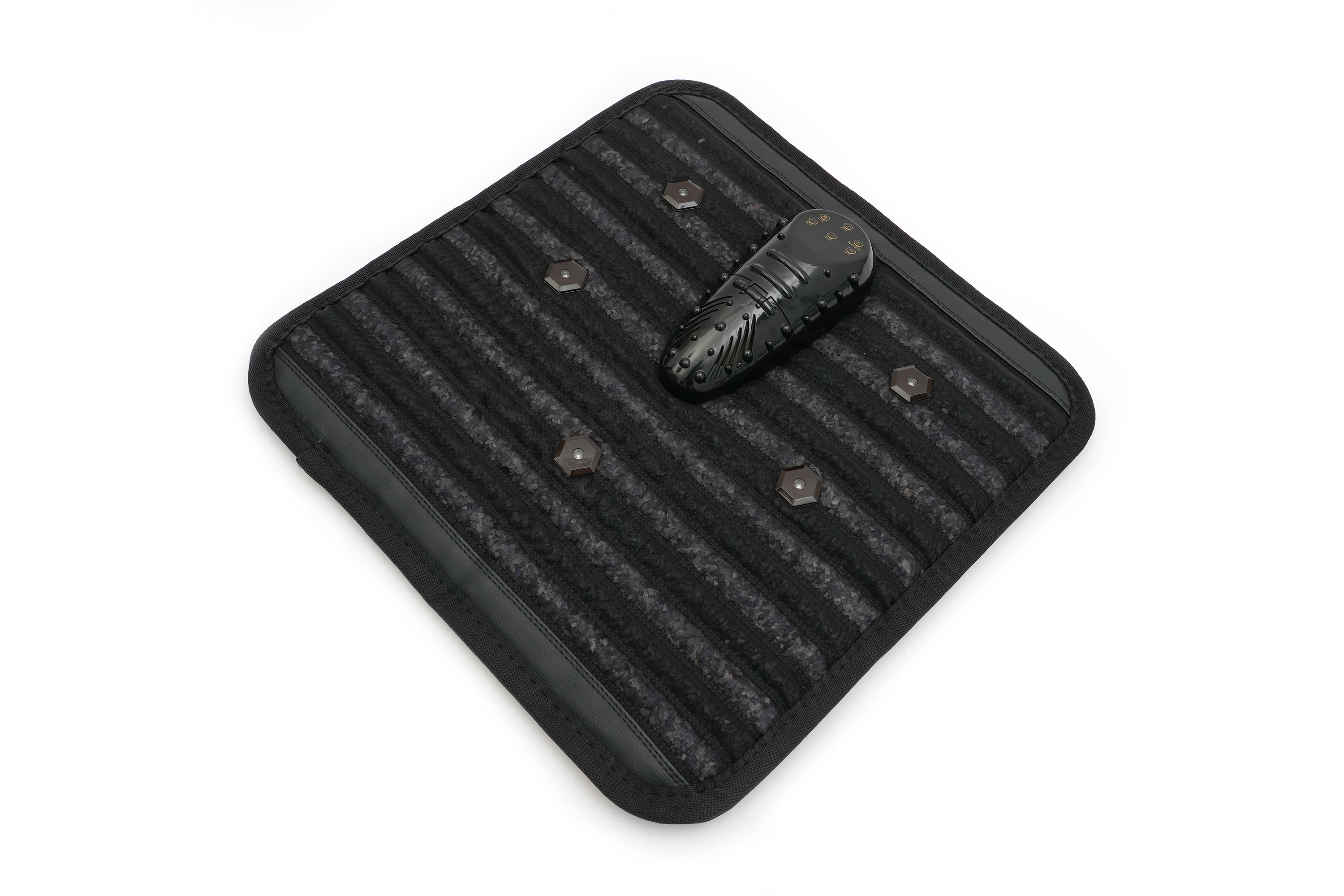Healthymate 45*45cm Massage Therapy Seat Cushion Lights Tourmaline Heating Chair Pad for Home Office Use Wholesale Korea