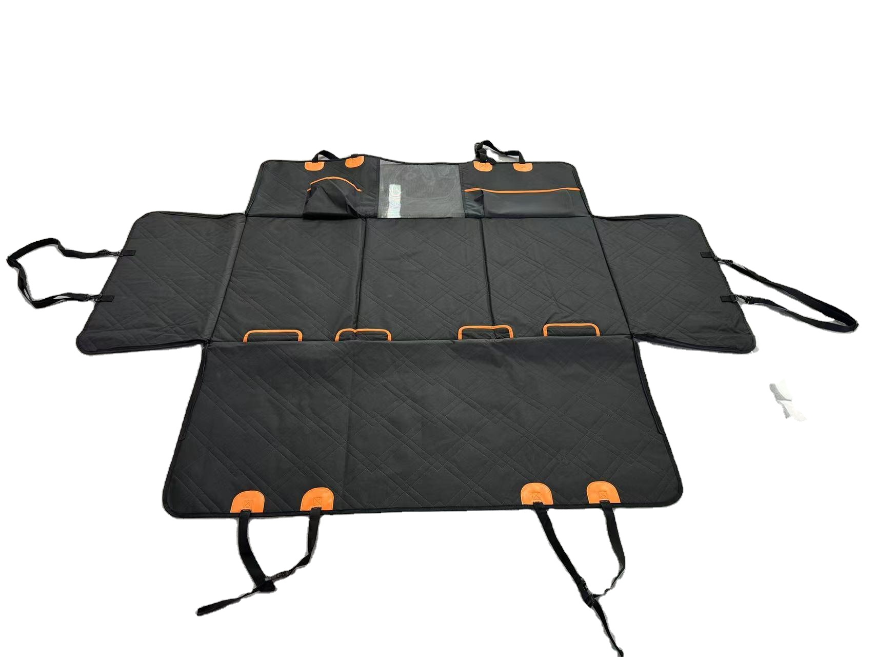 Dog Oxford Hammock Car Seat Cover with Safety Belt and Hard Bottom for Back Seat Eco-Friendly Fits All Cars