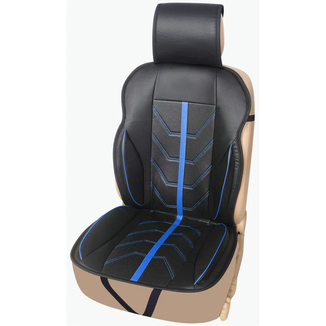 AG-C229 "Track" Perforated Synthetic Leather Car Seat Cushion Front View