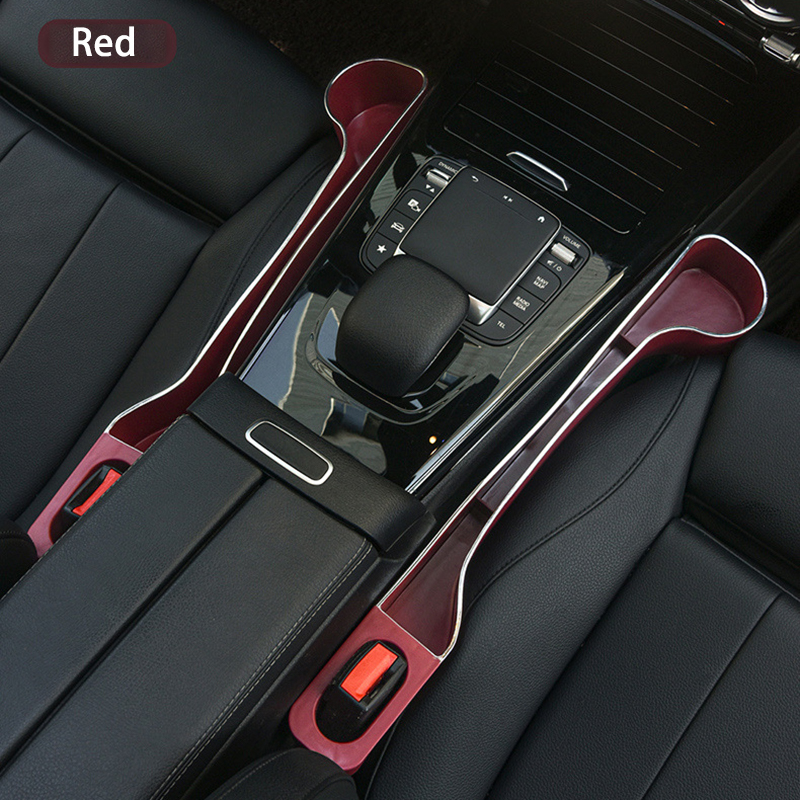 Car Seat Gap Filler Organiser - Upgrade Car Side Seat Gap Filler with Cup Holder and Mobile Phone Holder - 2 Piece Set