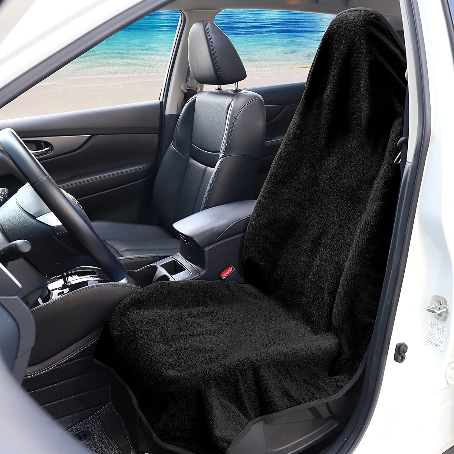 Waterproof Non-Slip SeatShield Auto Car Seat Protector Black Removable Cover Guards Leather Fabric From Sweat