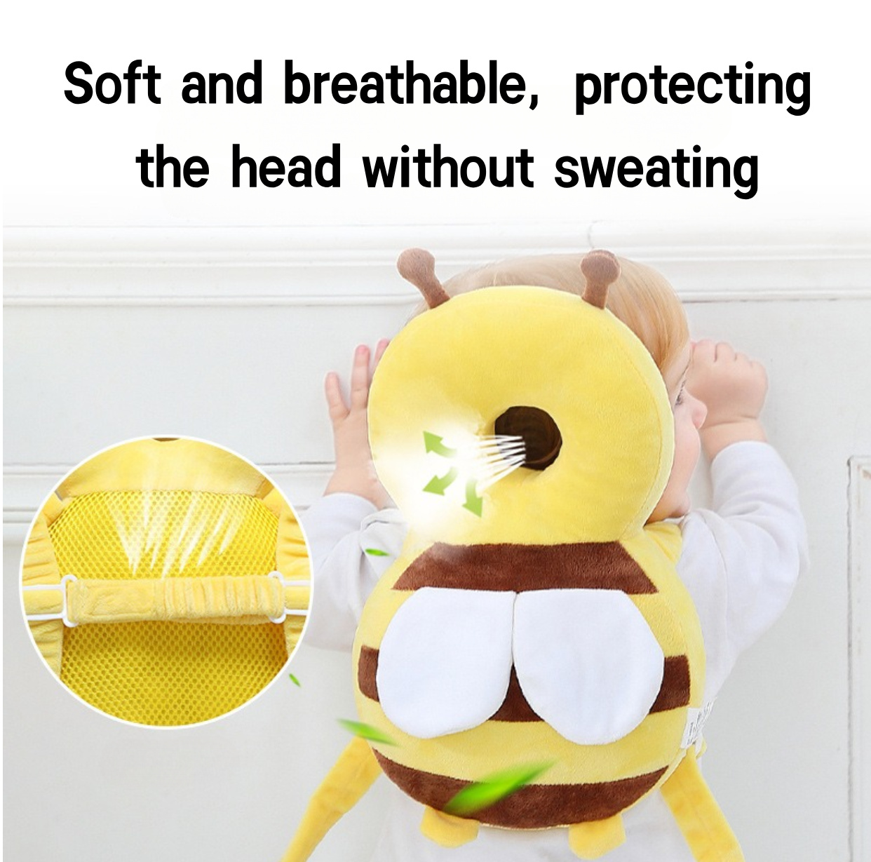 Hot Selling Cotton Nursery Security Products Breathable Baby Safety Helmet Head Protector Anti-Fall Feature For Younger Siblings