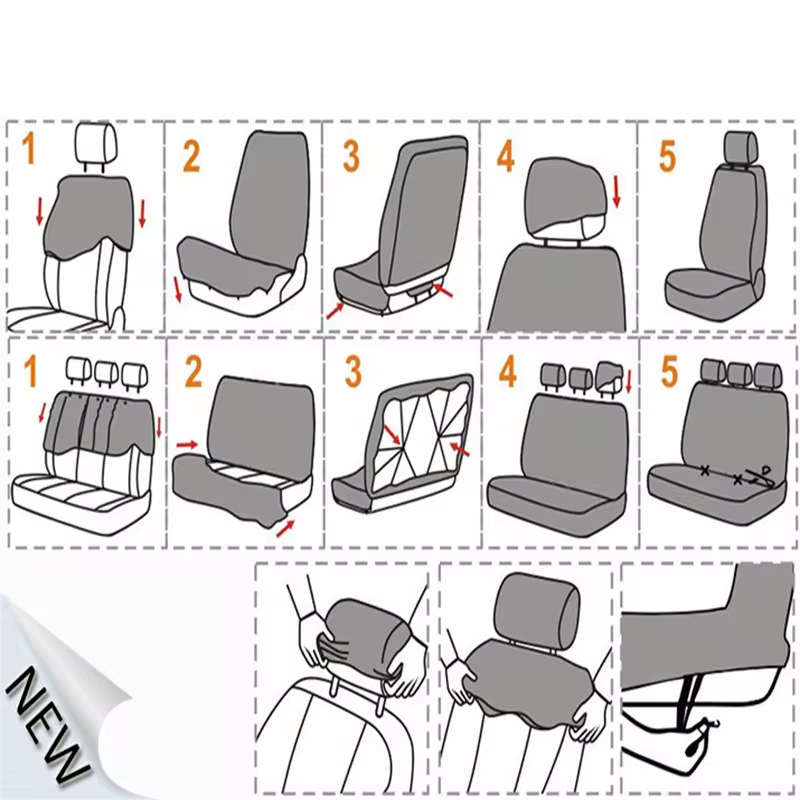 Fashionable Universal Car Seat Covers Protection Covers for Women Interior Accessories in 9 Colors Fit Model