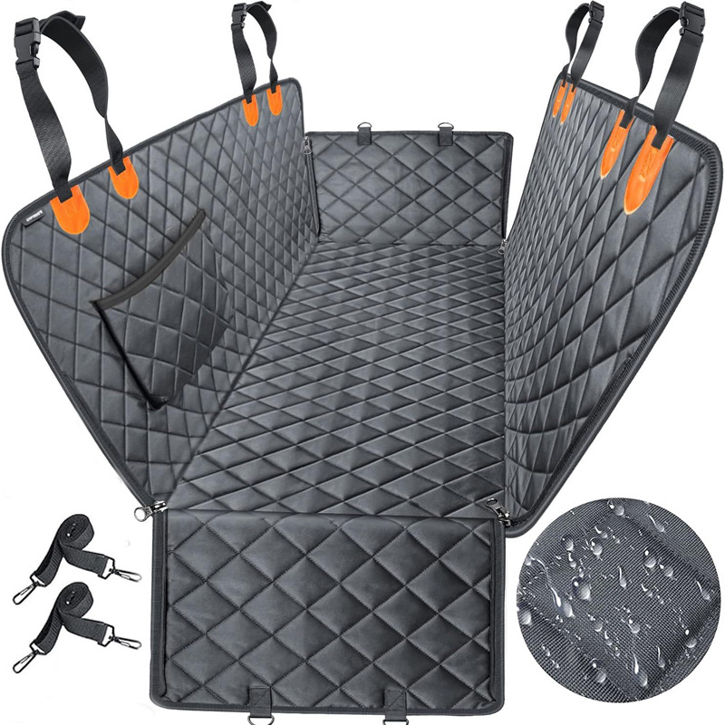 Waterproof Oxford Classic Cotton Filled Solid Durable Washable Safe Dog Car Seat Cover Heavy Duty Nonslip Hammock Trunk
