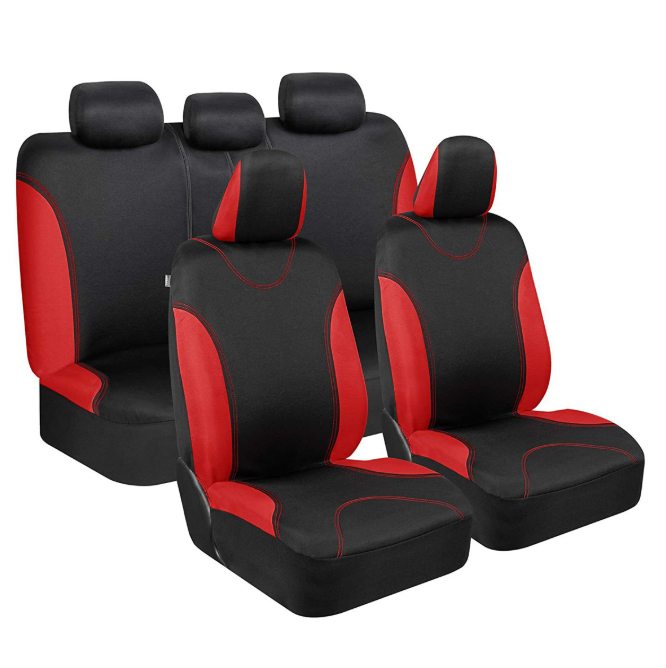Car Seat Covers All-Purpose Classic Cloth Seat Covers Full Set with Gift Universal Fit for Cars Trucks SUVs
