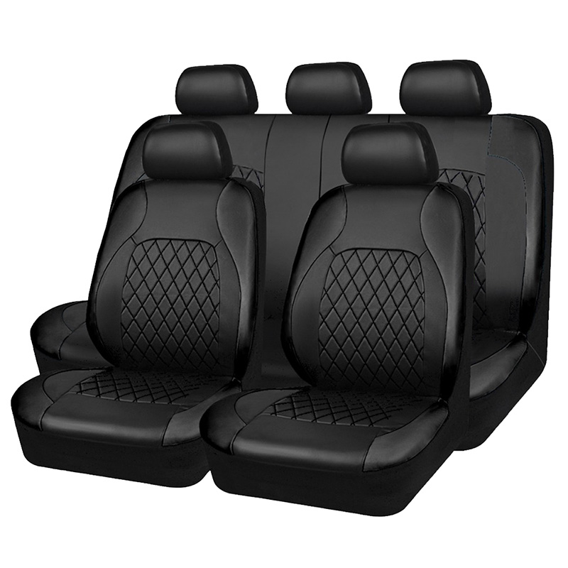 Universal Breathable Pu Car Seat Covers Full Set Airbag Compatible Fit for Cars Trucks SUV