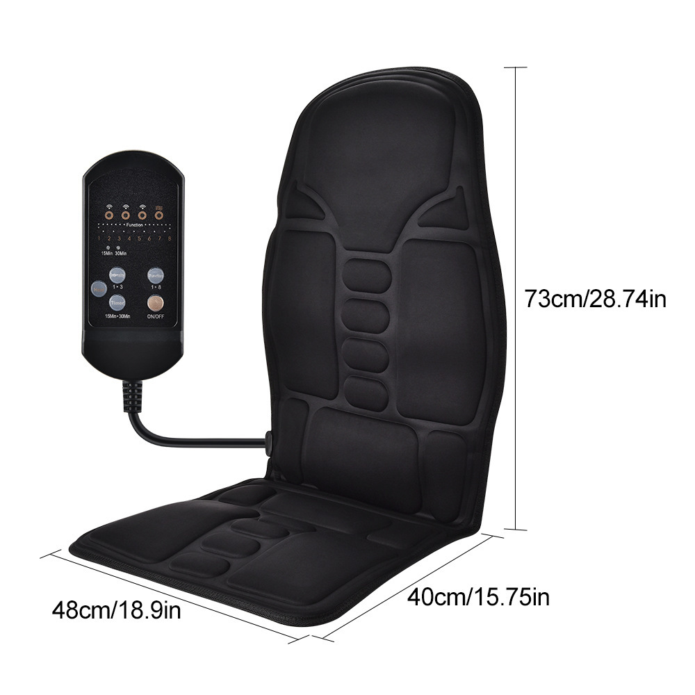 Portable Electric Foldable Heating Vibration Car Home Massage Seat Cover Cushion Adapter