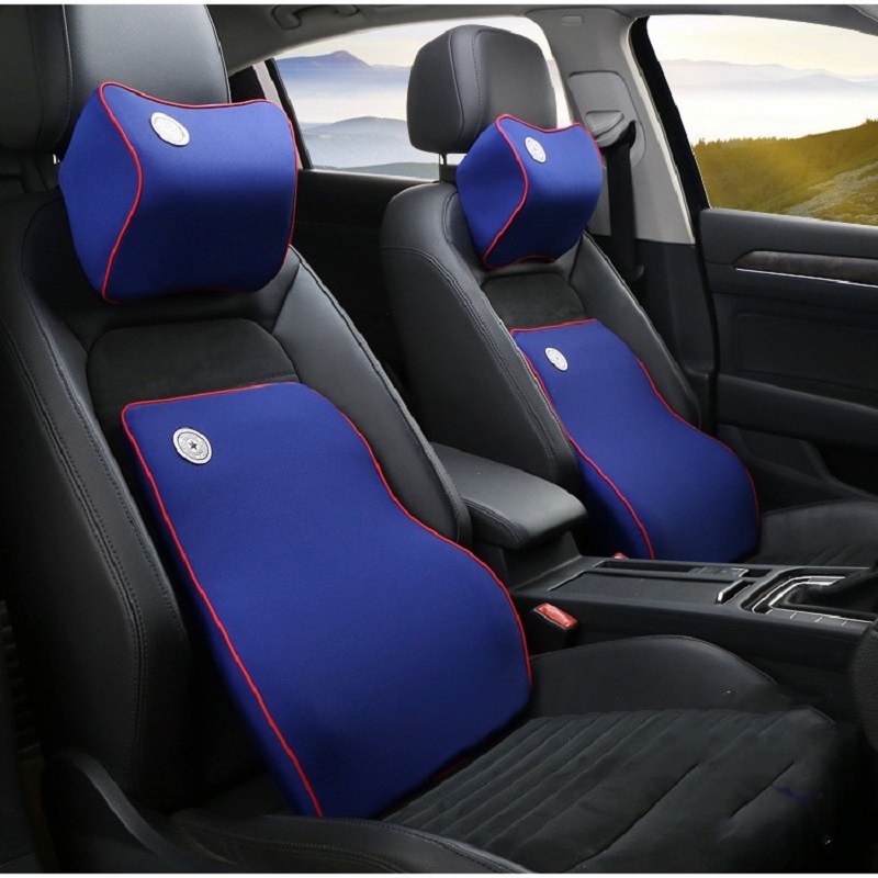 Lumbar Back Support Office Car Seat Chair Memory Foam Massage Cushion Car Head and Neck Pillow Four Seasons