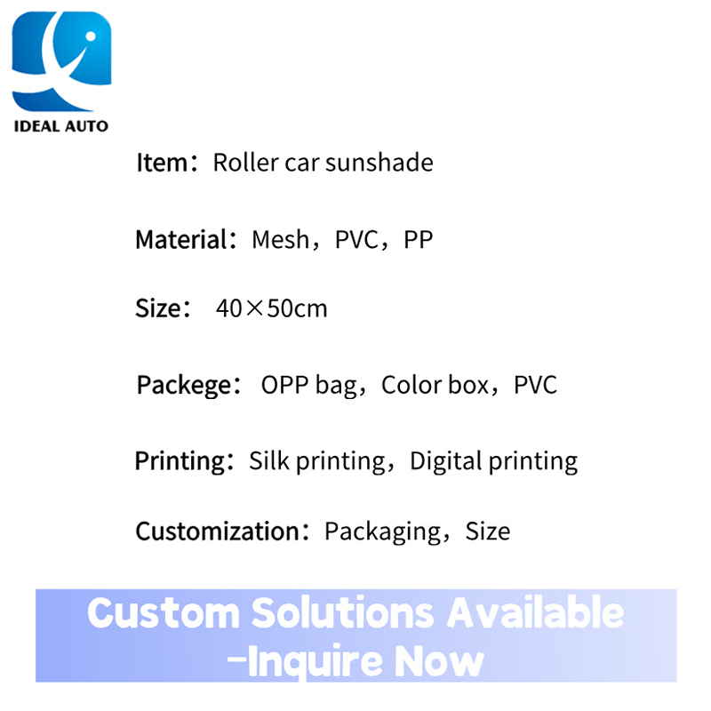 Hot Sale Car Window Sunshade UV Protection Nylon Mesh Roller Sunshade Universal Size 2PCs