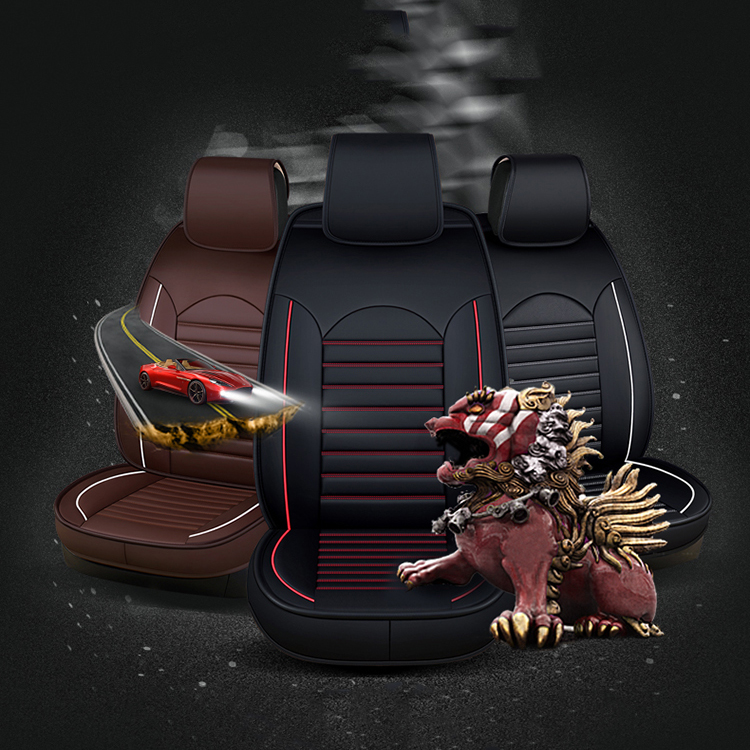 Luxury 5D Car Seat Covers Full Set of Front & Rear Made of Polyester Stylish Business Design