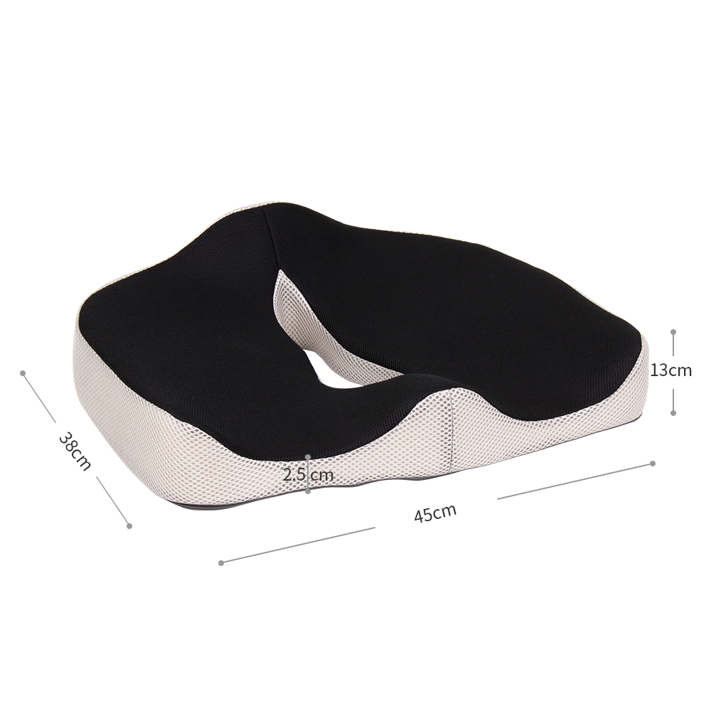 Orthopedic Hemorroide Memory Foam Seat Cushion Foldable Car Drive Cushion Massage Therapy Polyester / Cotton U-shape Anti-snore
