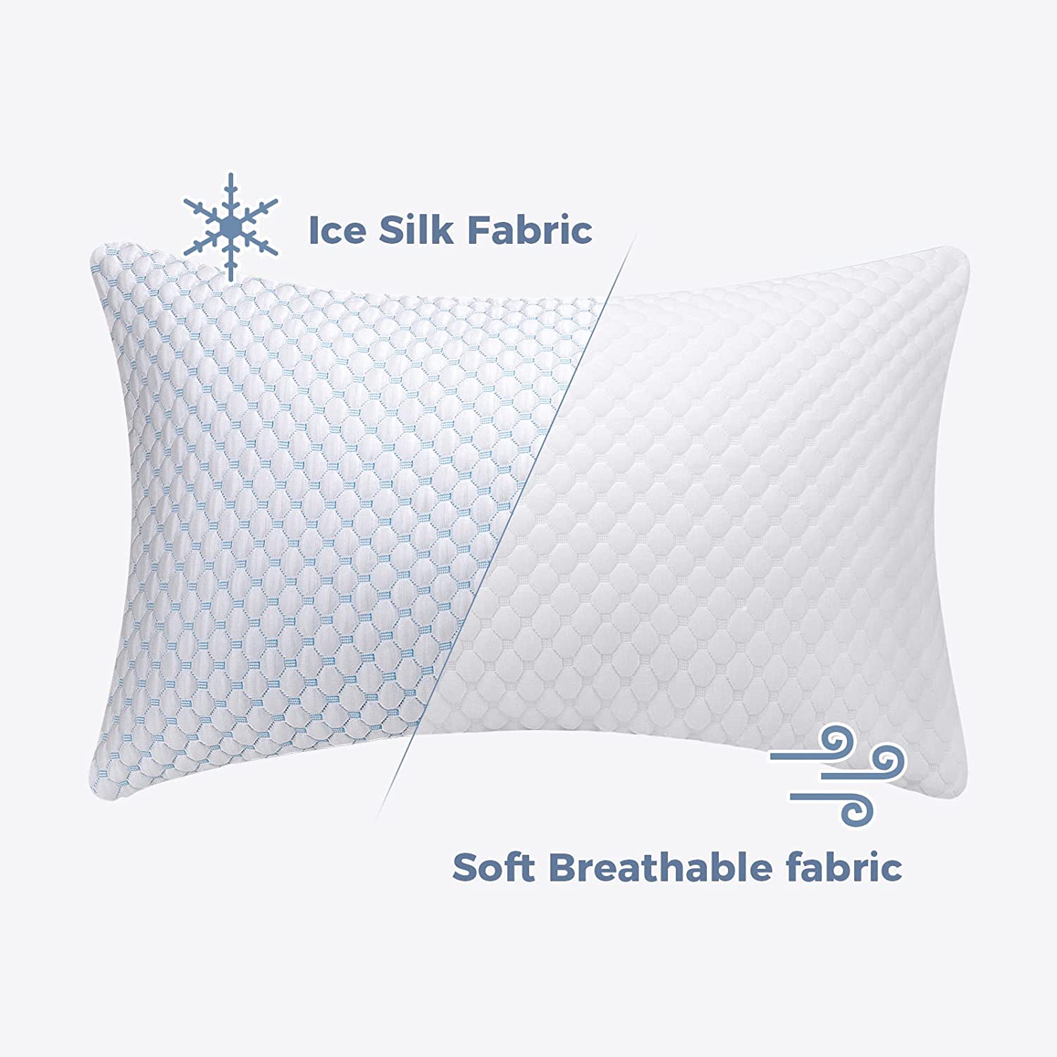 Wholesale Ice Cooling Bamboo Pillow Washable Cover Shredded Memory Foam Pillow for Adjust Loft