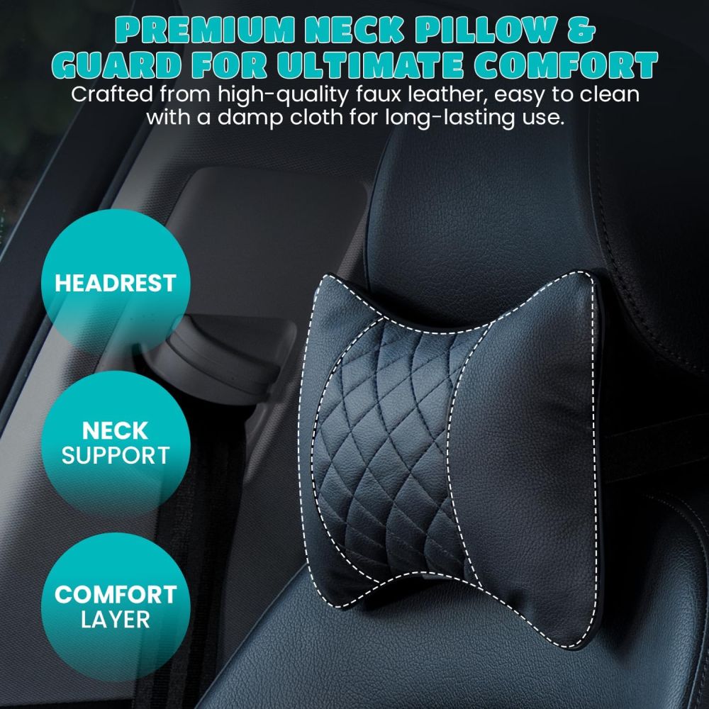 Ergonomic Memory Foam Car Headrest Pillow Soft Neck Support Cushion for Long Drive Comfort OEM ODM