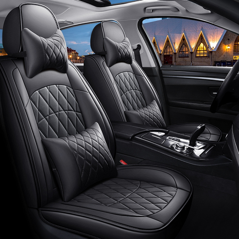 Universal All-Season 3D Full-Cover Car Seat Covers Premium Leather Car Seat Covers for Saloon Vehicles