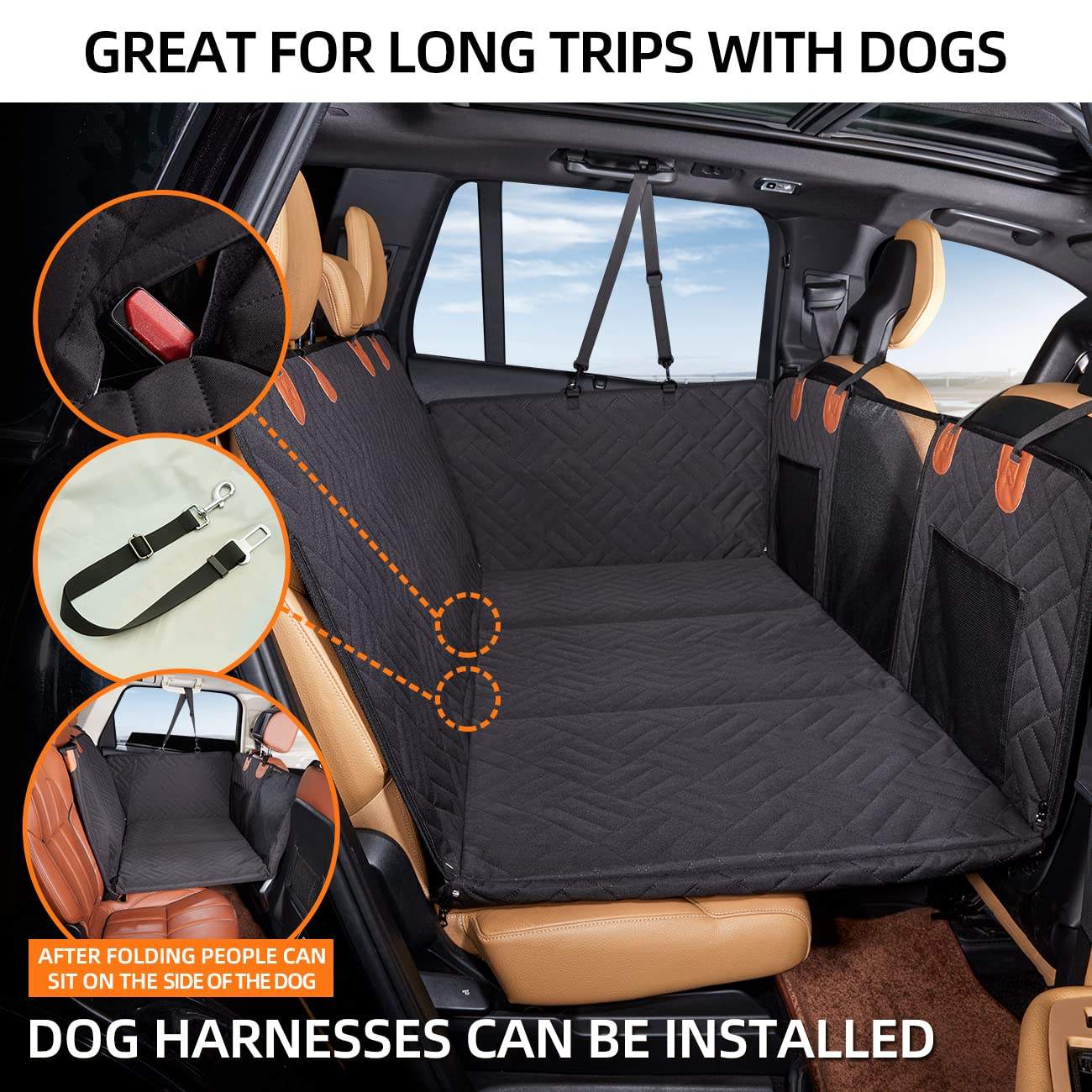 Waterproof Scratchproof Nonslip Durable Oxford Pet Car Seat Protection Wholesale Pet Backseat Cover