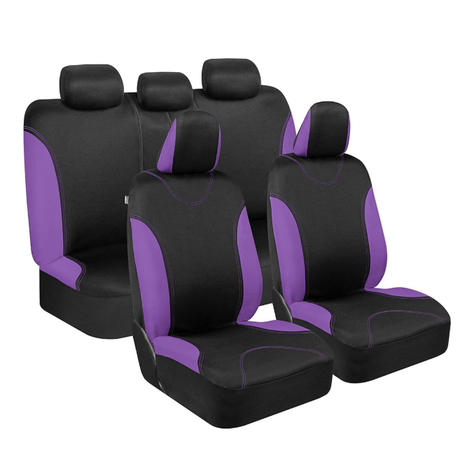 Car Seat Covers All-Purpose Classic Cloth Seat Covers Full Set with Gift Universal Fit for Cars Trucks SUVs