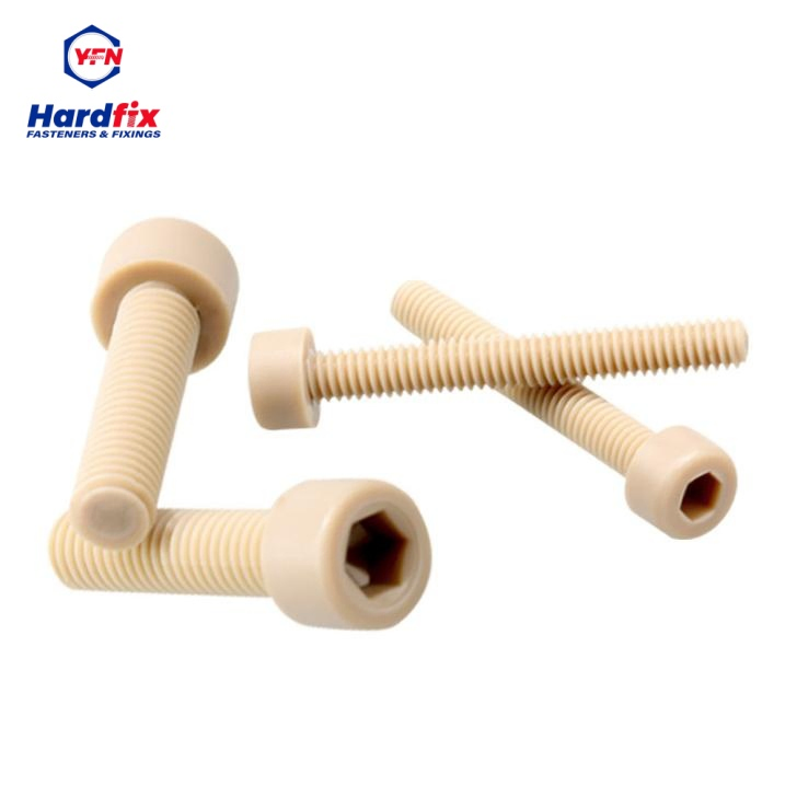 Plastic Peek Hexagon Allen Socket Head PVDF Screws Bolts Nuts Auto Fastener