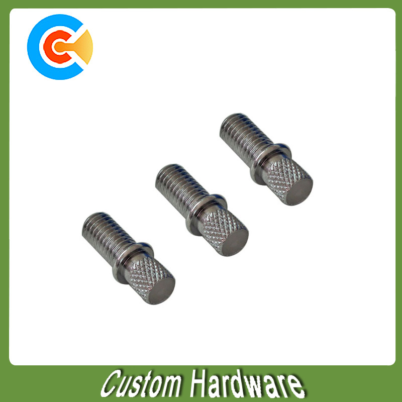 Customizable Steel Steel Black Finish Knurled Thumb Screw with Washer