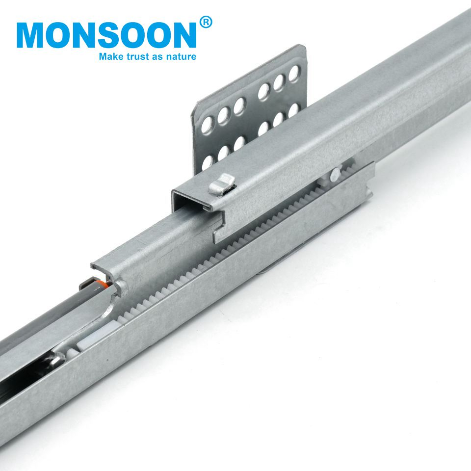 Heavy Load Double Wall Kitchen Rail Soft Close Undermount Grey Zinc Plated Damping Buffer Ultbox-Standard Drawer System with Sides