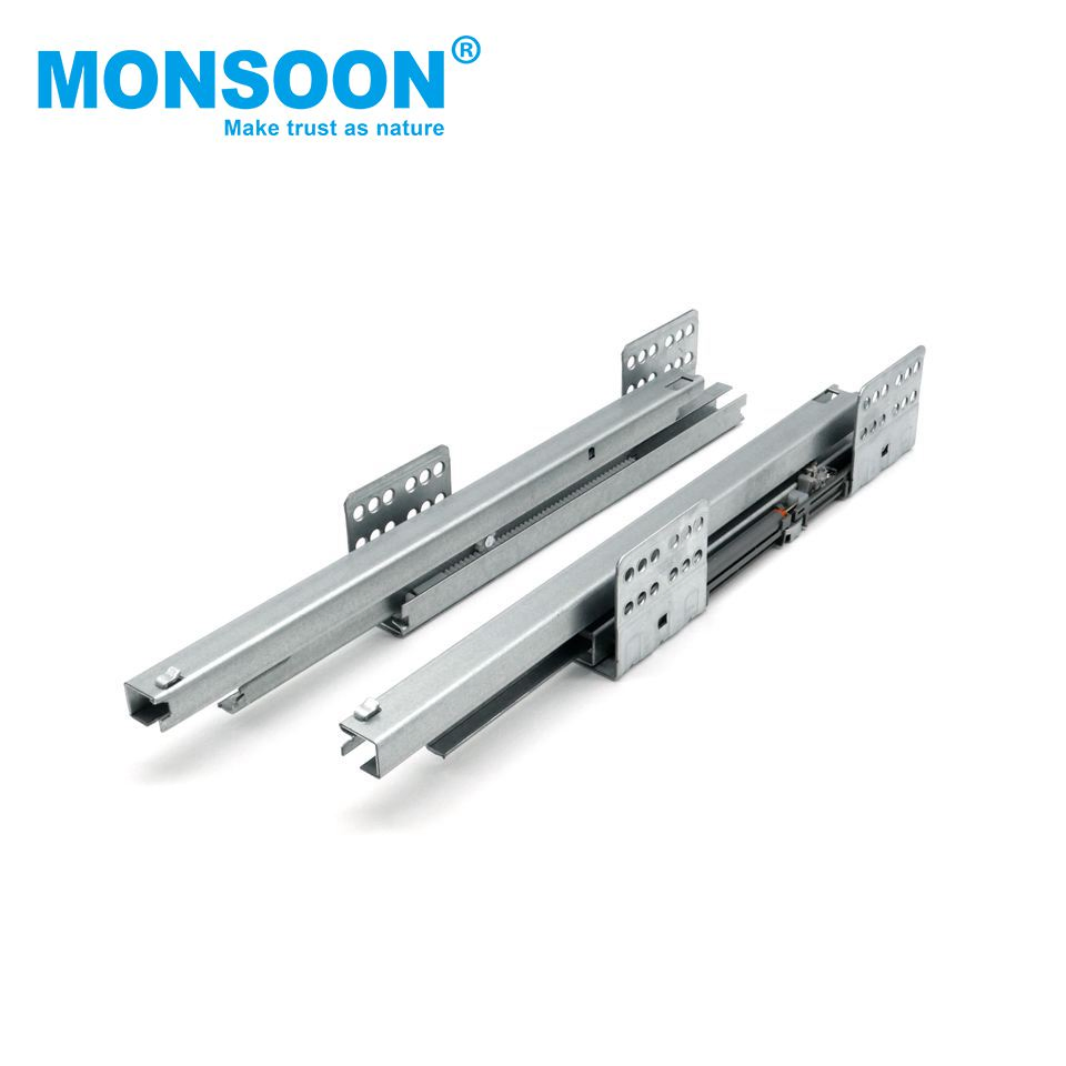 Heavy Load Double Wall Kitchen Rail Soft Close Undermount Grey Zinc Plated Damping Buffer Ultbox-Standard Drawer System with Sides