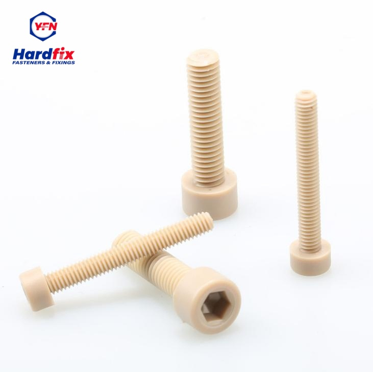 Plastic Peek Hexagon Allen Socket Head PVDF Screws Bolts Nuts Auto Fastener