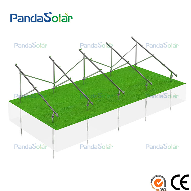 OEM Pandasolar GM4 Mg-Al-Zn High Strength Plating Solar Panel Ground Mounting System Structure Supplier