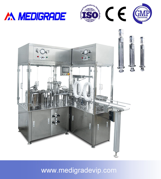 Auto Filling and Plugging for Pre-Sterilized Syringes