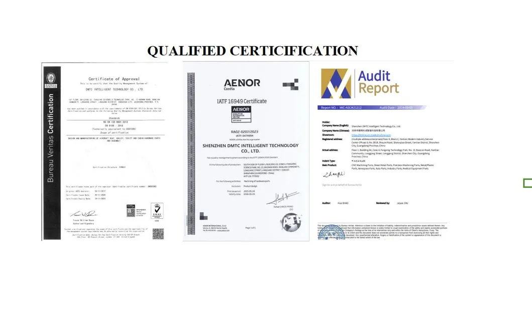 Certificates ISO 9001 AS 9100D IATF 16949
