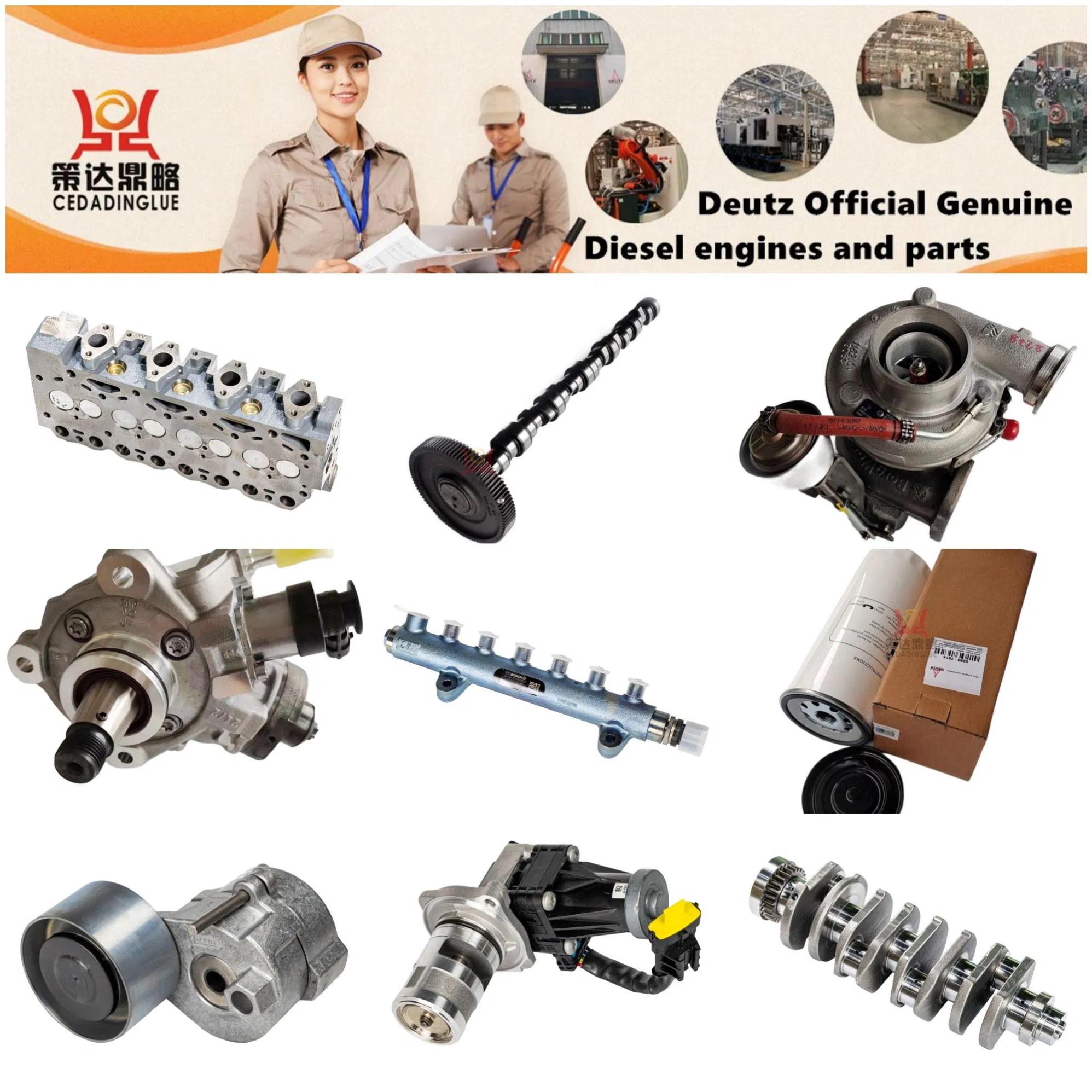 Original Deutz Bf4m1013 Bf4m1013c Bf4m1013ec Bf4m1013FC Diesel Engine Spare Parts for Auto Truck Automotive Agriculture Equipment