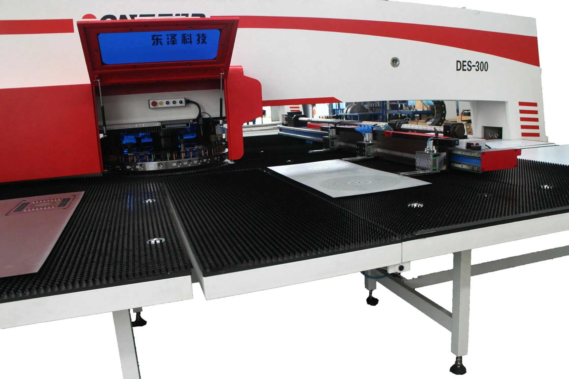 4 Auto Index Rotating Stations Printing Words in Metal Sheet Steel Plate CNC Full Electro- Servo Turret Punch Machine