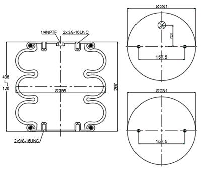 Air Spring Suspension Auto Suspension Systems 3b11X3 Rubber Spring Pickup Truck