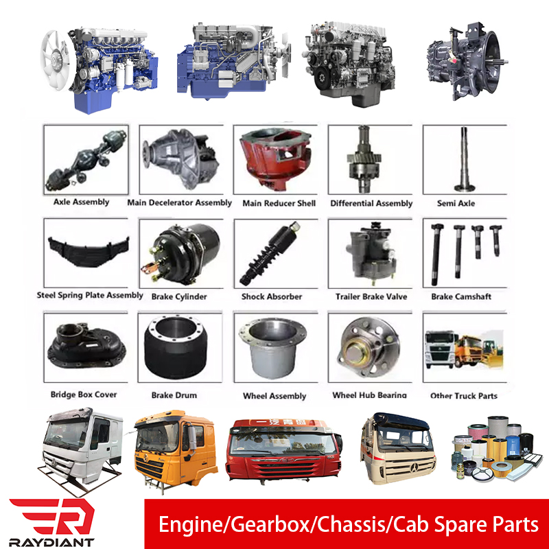 Wholesale Weichai Diesel Engine Zf Gearbox Sinotruk HOWO A7 Truck Spare Parts Shacman F2000 X3000 X6000 Beiben V3 FAW J6 Foton Tunland JAC K7 Truck Auto Parts
