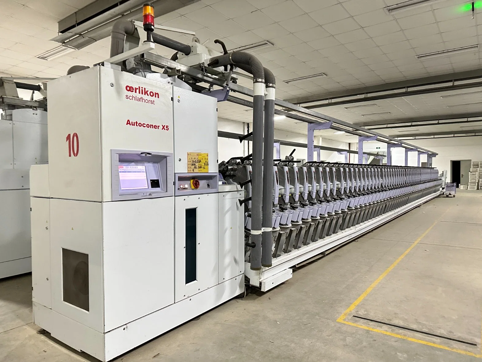 Used Schlafhorst Auto Coner X5 Year 2013 60 Spindles Loepfe Zenit Yarn Clearer Only Worked for 20000 Hours Before Stopped