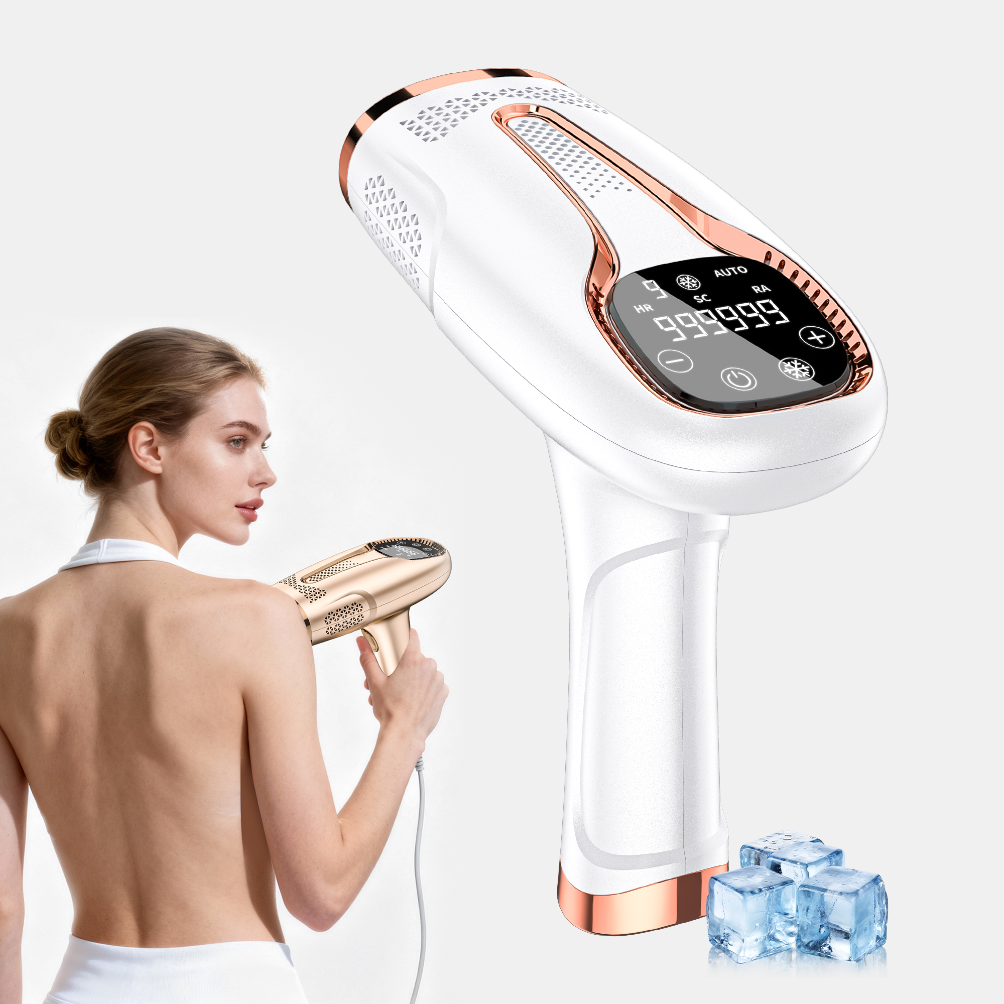 Ice Cooling Body Handset Home Light Painless Epilator Permanent Remover Portable Depilator Ipl Machine Laser Hair Removal Device