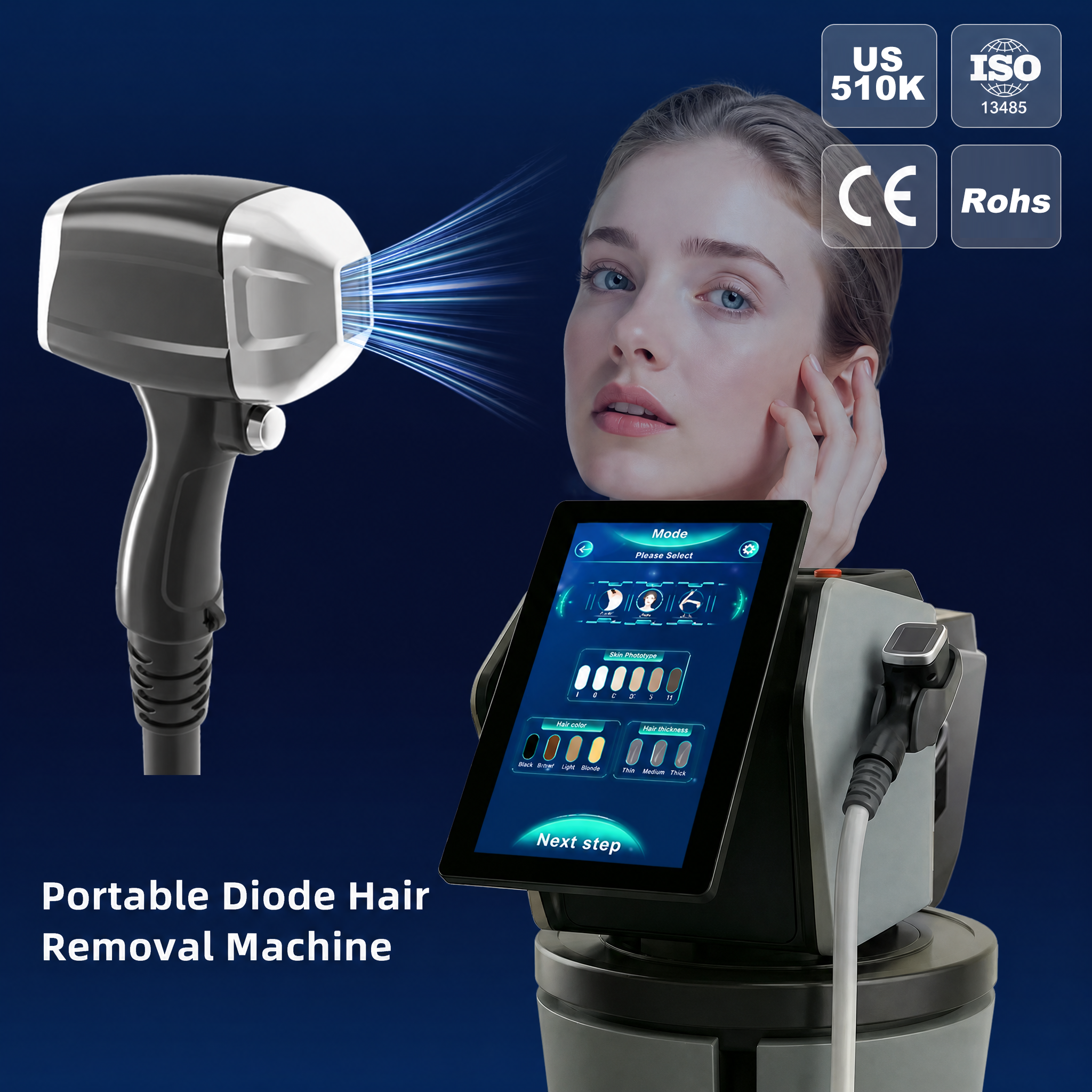 Most Advanced 4 Wave 808 Diode Laser Depilacion Hair Laser Removal Diodo Machine Professional Diode Ice Laser 4 Wave