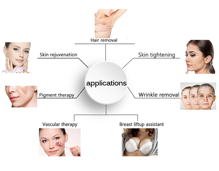 ADSS Double Handles IPL Hair Removal Facial Pigmentation Removal Dynamic Pulse Light Skin Rejuvenation Machine