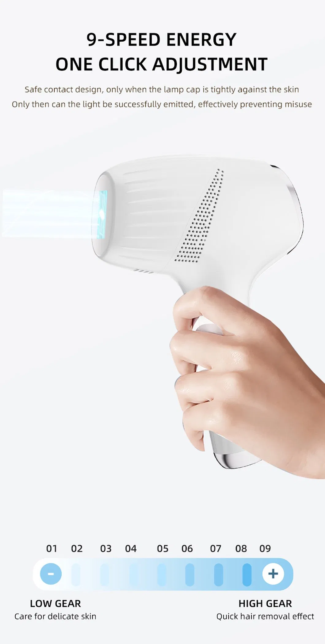 Customization OEM Manual Flash Handle IPL Laser Hair Removal Appliances Epilator Machine