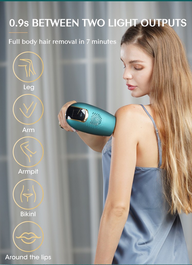 Laser Hair Removal Machine Painless Hair Laser Remover 1200nm IPL Skin Laser Device for Home Use Full Body Smooth Treatment
