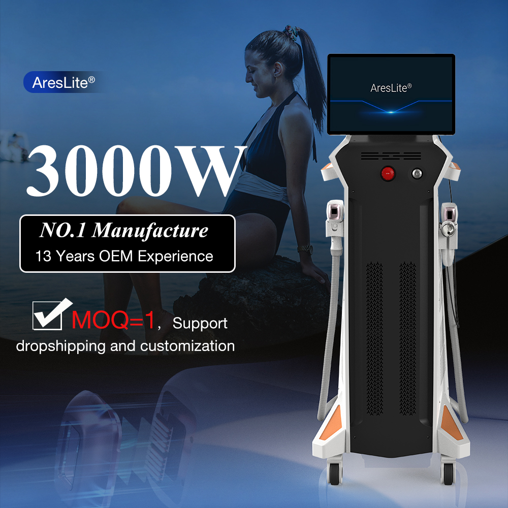 2026 Best Ice Cool 1200w 2000w 3000w 4 Wavelength 755nm 808nm 940nm 1064nm Diode Laser Hair Removal Machine