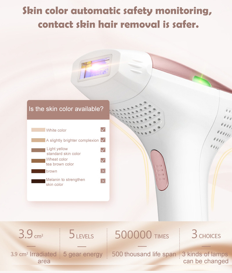 For MLAY T3 Portable 3-in-1 Laser Hair Removal IPL Beauty Equipment for Body Face Effective for Acne Treatment Skin Rejuvenation